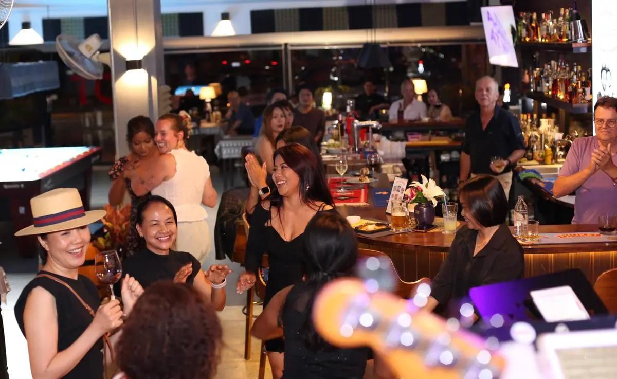 Karaoke room at Overtime Bar and Restaurant