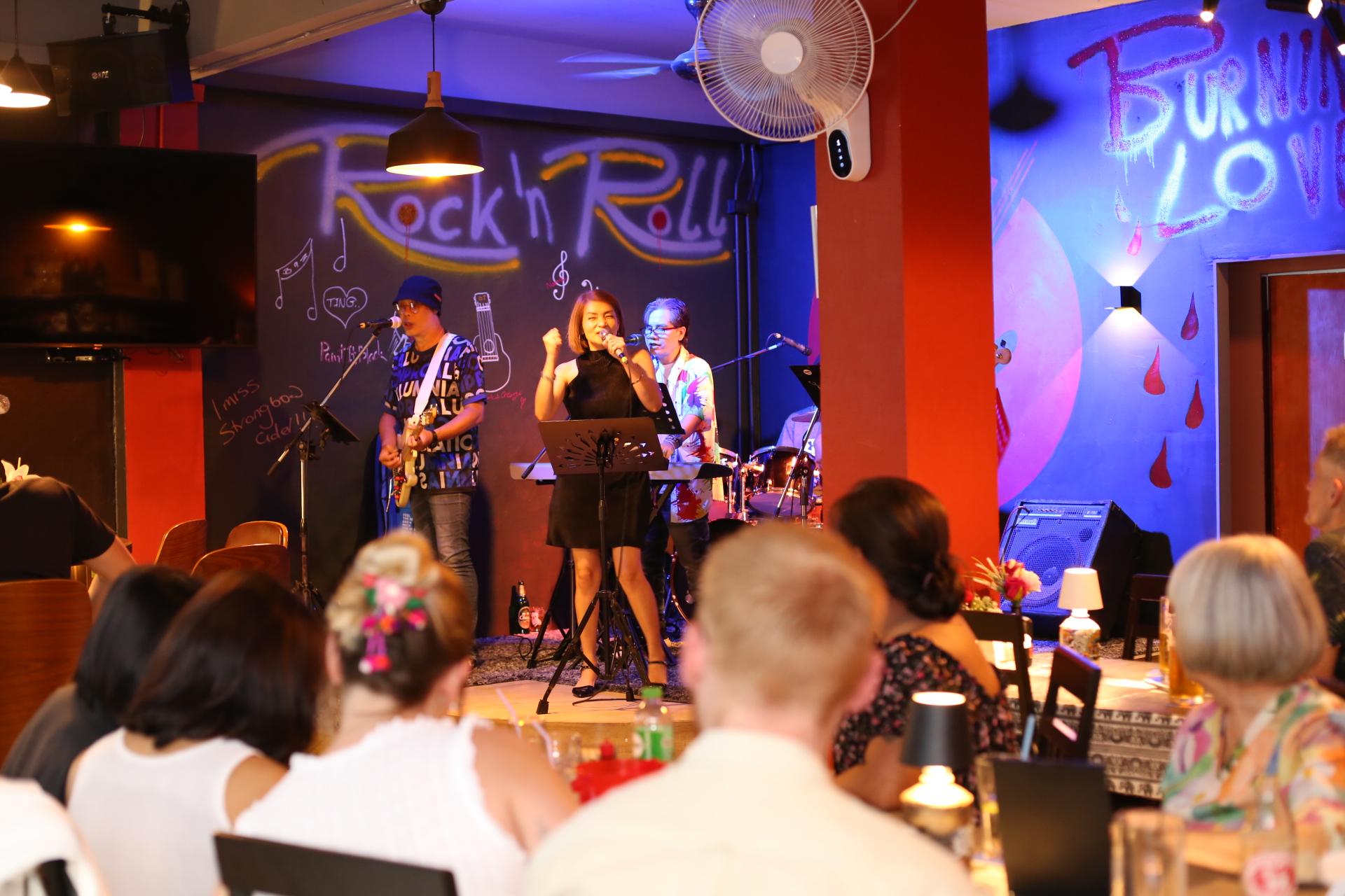 Karaoke room at Overtime Bar and Restaurant